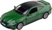 BMW M4 (Groen) (10 cm) 1/43 Absolute Motors Supercars {Modelauto - Schaalmodel - Miniatuurauto - Speelgoed}