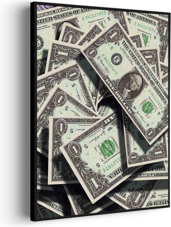 Akoestisch Schilderij Dollars Money George Washington Rechthoek Verticaal Basic XXL (107 X 150 CM) - Akoestisch paneel - Akoestische Panelen - Akoestische wanddecoratie - Akoestisch wandpaneel