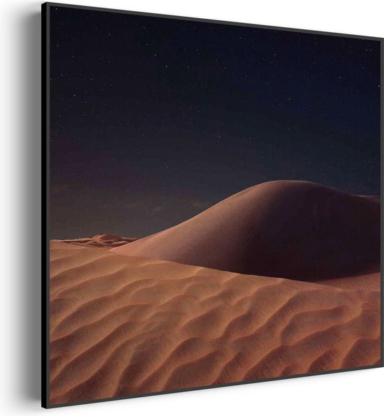 Akoestisch Schilderij De woestijn Vierkant Basic XL (100X100) - Akoestisch paneel - Akoestische Panelen - Akoestische wanddecoratie - Akoestisch wandpaneel