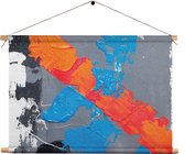 Textielposter Painted Canvas Rechthoek Horizontaal XXL (85 X 120 CM) - Wandkleed - Wanddoek - Wanddecoratie