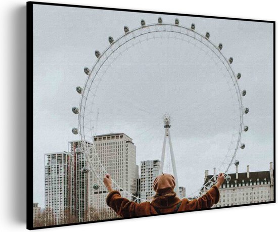 Akoestisch Schilderij London Eye Rechthoek Horizontaal Pro L (100 x 72 CM) - Akoestisch paneel - Akoestische Panelen - Akoestische wanddecoratie - Akoestisch wandpaneel