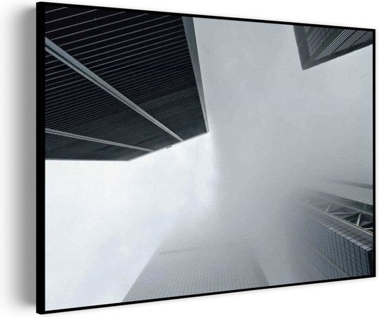 Akoestisch Schilderij New York Rain Print Rechthoek Horizontaal Pro M (85 X 60 CM) - Akoestisch paneel - Akoestische Panelen - Akoestische wanddecoratie - Akoestisch wandpaneel