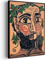 Akoestisch Schilderij Picasso bebaarde man 1962 Rechthoek Verticaal Pro XXL (107 X 150 CM) - Akoestisch paneel - Akoestische Panelen - Akoestische wanddecoratie - Akoestisch wandpaneel