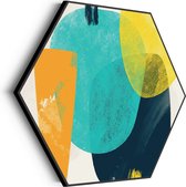 Akoestisch Schilderij Kleurrijk Abstract 02 Hexagon Basic L (100 X 86 CM) - Akoestisch paneel - Akoestische Panelen - Akoestische wanddecoratie - Akoestisch wandpaneelKatoen L (100 X 86 CM)