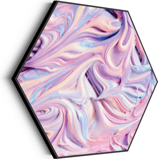 Akoestisch Schilderij Statisfying Art Roze Hexagon Basic M (60 X 52 CM) - Akoestisch paneel - Akoestische Panelen - Akoestische wanddecoratie - Akoestisch wandpaneelKatoen M (60 X 52 CM)