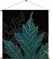 Textielposter Het Blad Van De Boom Kunst 01 Vierkant XL (60 X 60 CM) - Wandkleed - Wanddoek - Wanddecoratie