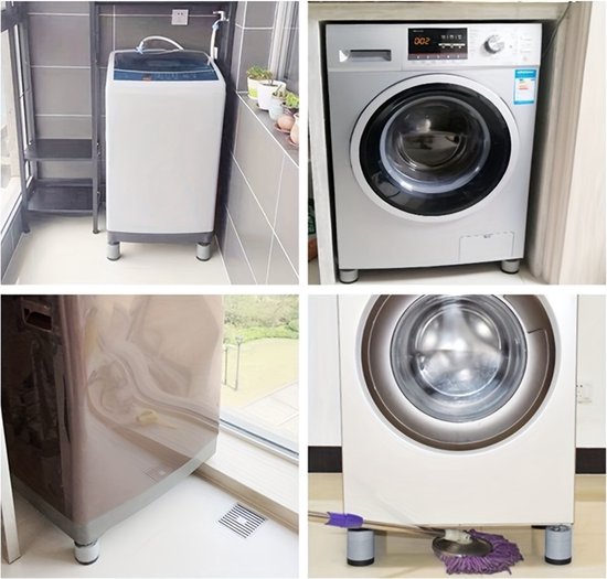 Wasmachine Verhoger - Koelkast Verhoger - Met Wielen - Wasdroger - Ombouw - 4 Stuks