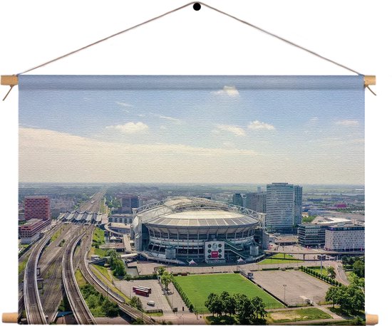 Textielposter Johan Cruijf Arena Rechthoek Horizontaal M (30 X 40 CM) - Wandkleed - Wanddoek - Wanddecoratie