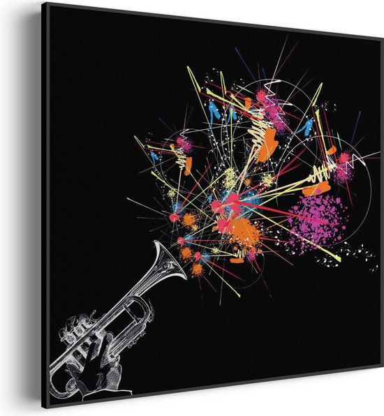 Peinture Acoustique Trumpeter Square Basic S (50 X 50 CM) - Panneau acoustique - Panneaux acoustiques - Décoration murale acoustique - Panneau mural acoustique