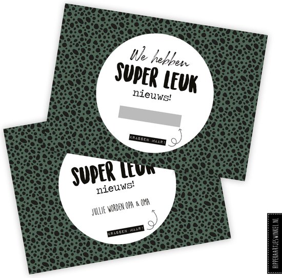 Carte à gratter 'Tu seras grand-père et grand-mère' avec enveloppe kraft - Nous avons des nouvelles fantastiques - Dites à grand-père et grand-mère que vous êtes enceinte - Couleur