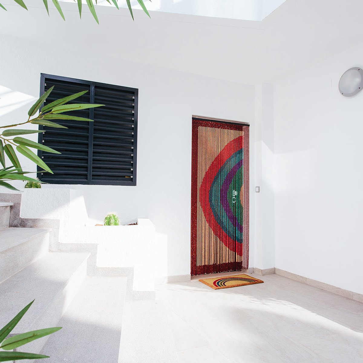 Vliegengordijn - deurgordijn - houten kralen - Rainbow - 90x200cm