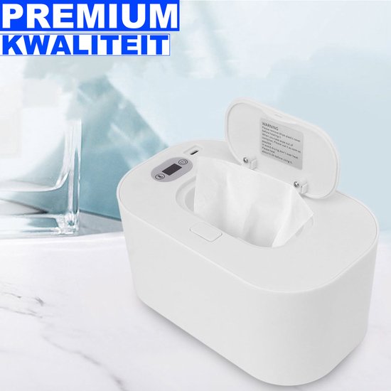 Babydoekjes verwarmer - Vochtige Doekjes Verwarmer - Billendoekjesdoos - 3 Warmtestanden & snel verwamer - Nachtlampfunctie - Kinderslot - Wit & grijs — afbeelding 5