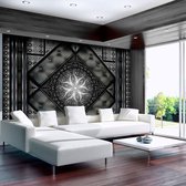 Fotobehangkoning - Behang - Vliesbehang - Fotobehang Luxe Mozaiek - Zwart - Black mosaic - 300 x 210 cm
