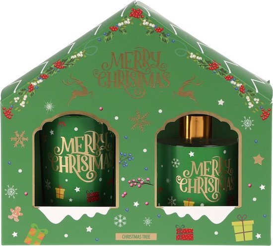 giftset - kaars - geurverspreider - kerst - geurkaars - kerstcadeau - geurstokjes