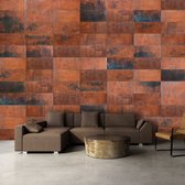 Fotobehangkoning - Behang - Vliesbehang - Fotobehang - Brick puzzles - Bakstenen - Stenen - 250 x 175 cm