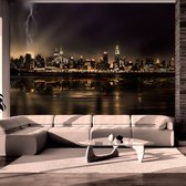 Fotobehangkoning - Behang - Vliesbehang - Fotobehang - Storm in New York City - 200 x 140 cm