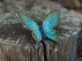 Tuinbeeld -  metalen Beeld - Blauw vlinder