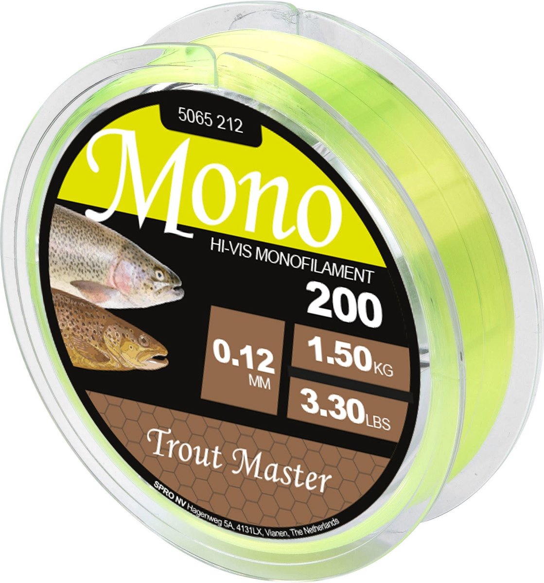 Trout Master - Lijn Nylon Hi-Vis mono 200m - SPRO