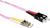 ACT 1.5 mètre LSZH Multimode 50/125 OM4 câble de raccordement à fibre optique duplex avec connecteurs LC et SC RL8751