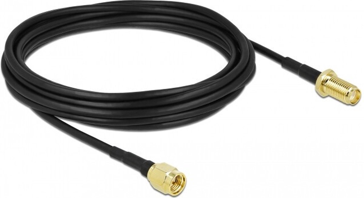 DELOCK SMA Steck. > SMA verloop stekker LMR/CFD100 5m low loss