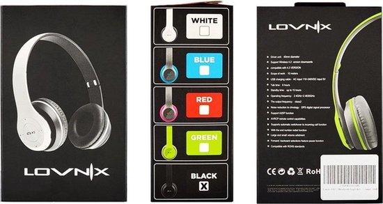 Lovnix P47 | Bluetooth koptelefoon | Draadloze headset | Wireless Headphones | Zwart - Lovnix