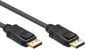 DisplayPort Kabel - 1.2 - 4K@60Hz – Male naar male - 21.6 Gbps - Verguld - Zwart - 10 meter - Allteq