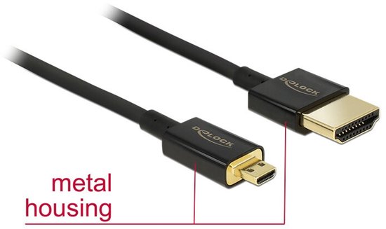 HDMI haute vitesse avec Ethernet - HDMI-A mâle > HDMI Micro-D mâle 3D 4K 0.25 m