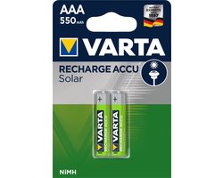 Varta – Solar – AAA (HR03) – Oplaadbare batterij – 550mAh – 2 stuks