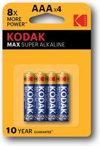 KODAK - Piles - MAX Alcaline - AAA / LR03 - pack de 4