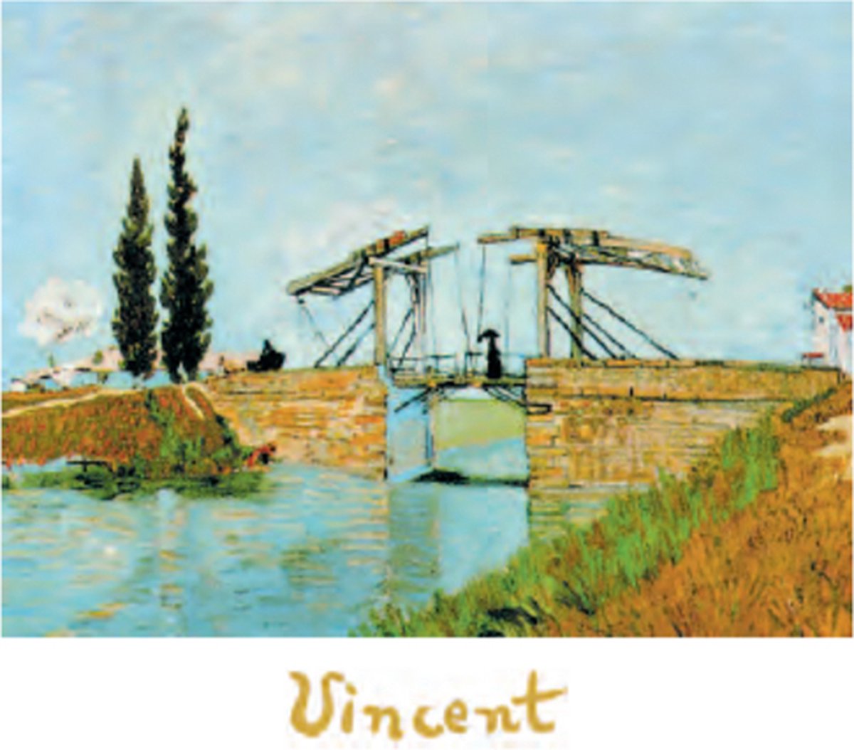 Catch Projecten Mini kunstposter - Vincent van Gogh - De ophaalbrug - 24x30 cm Multicolor