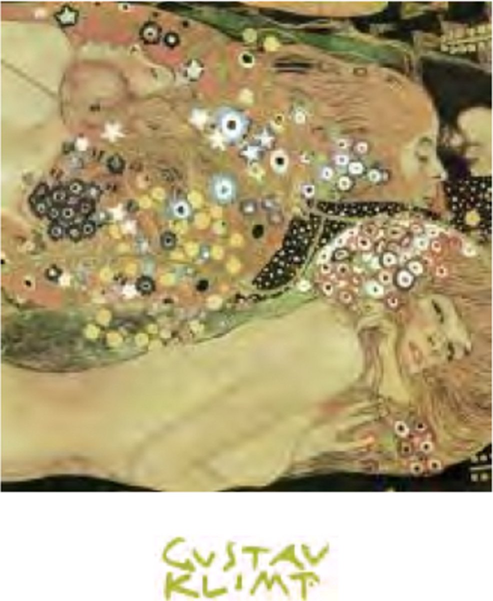 Catch Projecten Mini kunstposter - Gustav Klimt - Ruig water - 24x30 cm Multicolor