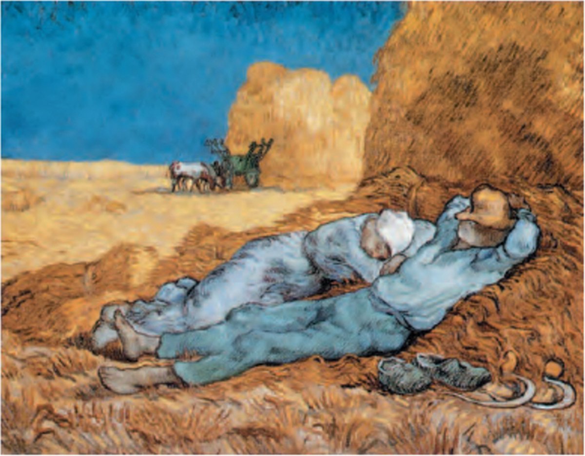 Catch Projecten Mini kunstposter - Vincent van Gogh - De siesta - 24x30 cm Multicolor
