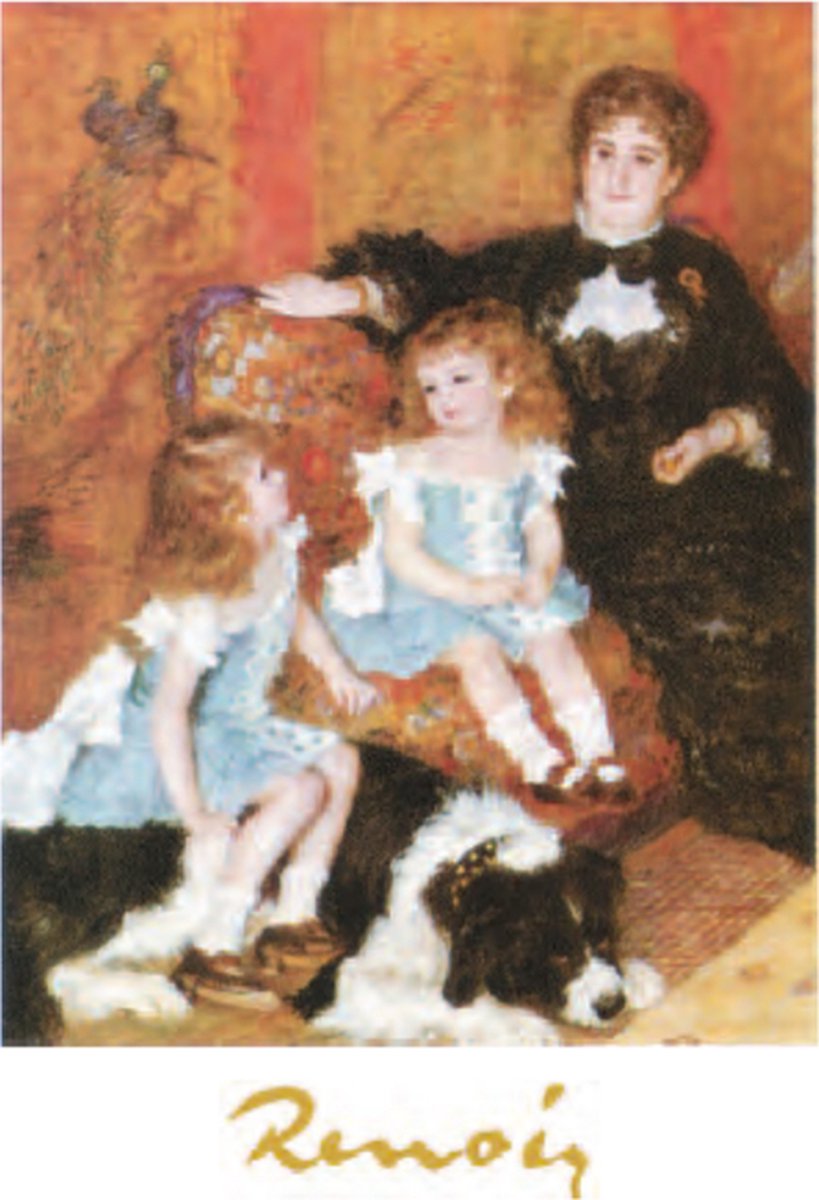 Catch Projecten Mini kunstposter - Auguste Renoir - Mevrouw Charpentier en zonen - 24x30 cm Multicolor