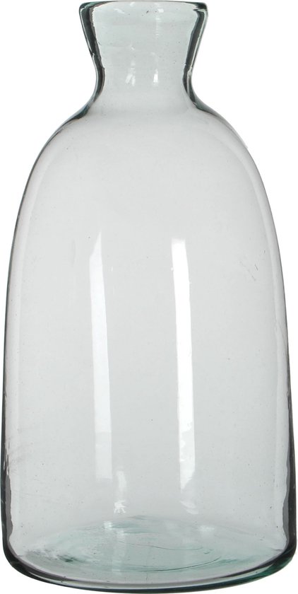 Fles vazen Florine 22 x 44 cm transparant gerecycled glas - Home Deco vazen - Woonaccessoires