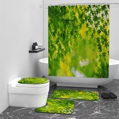 Floraweg Douchegordijn,Shower Curtain,badgordijn,badkamergordijn,Bloemen, bladeren en bomen,-topkwaliteit - digitale printen -Anti Schimmel - Inclusief 12 ringen -met 12 stuks douchegordijnhaken – Waterdicht -Wasbaar- Polyester - 180x200 cm