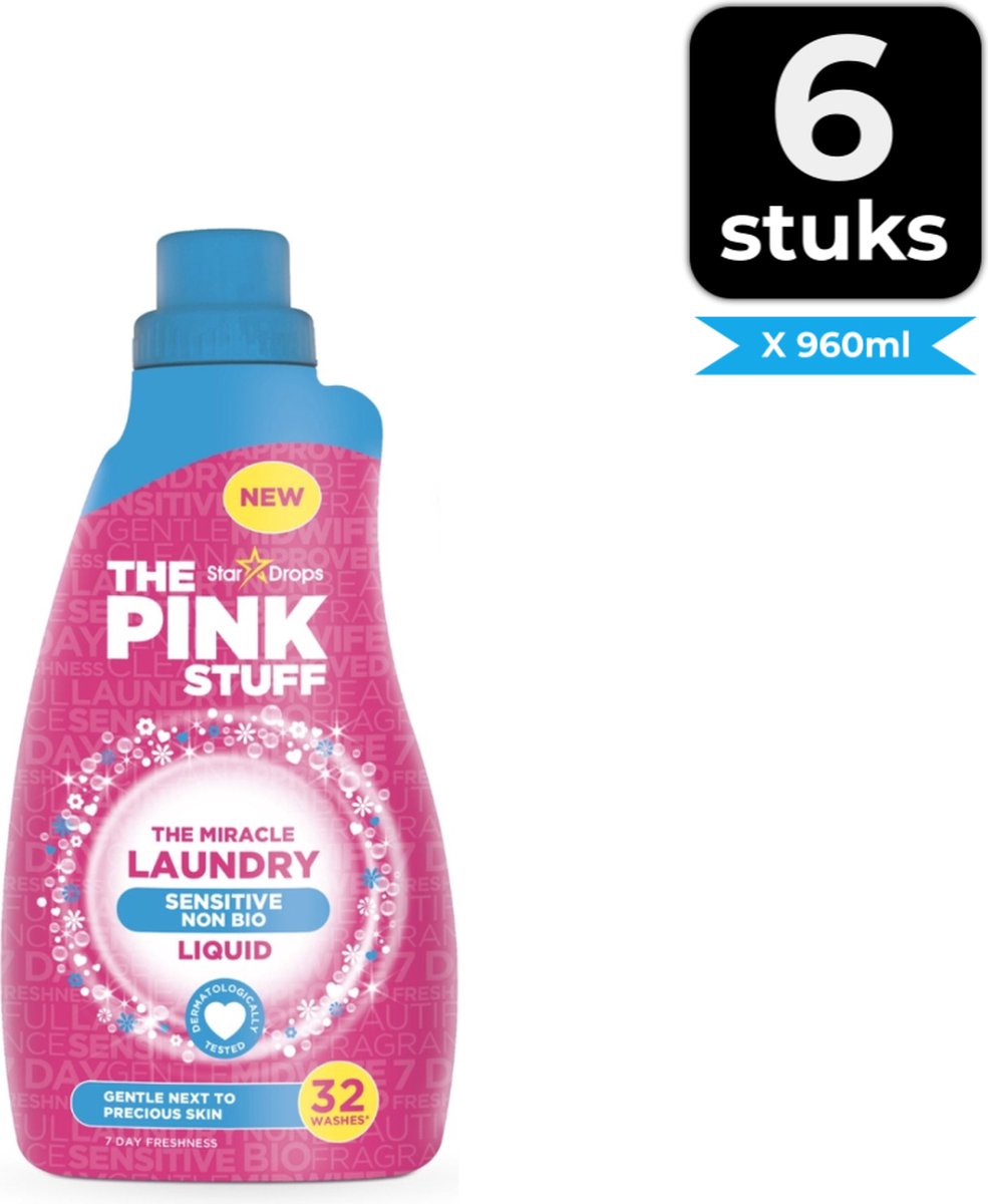 The Pink Stuff The Miracle Wasgel Sensitive 960 ml - Voordeelverpakking 6 stuks