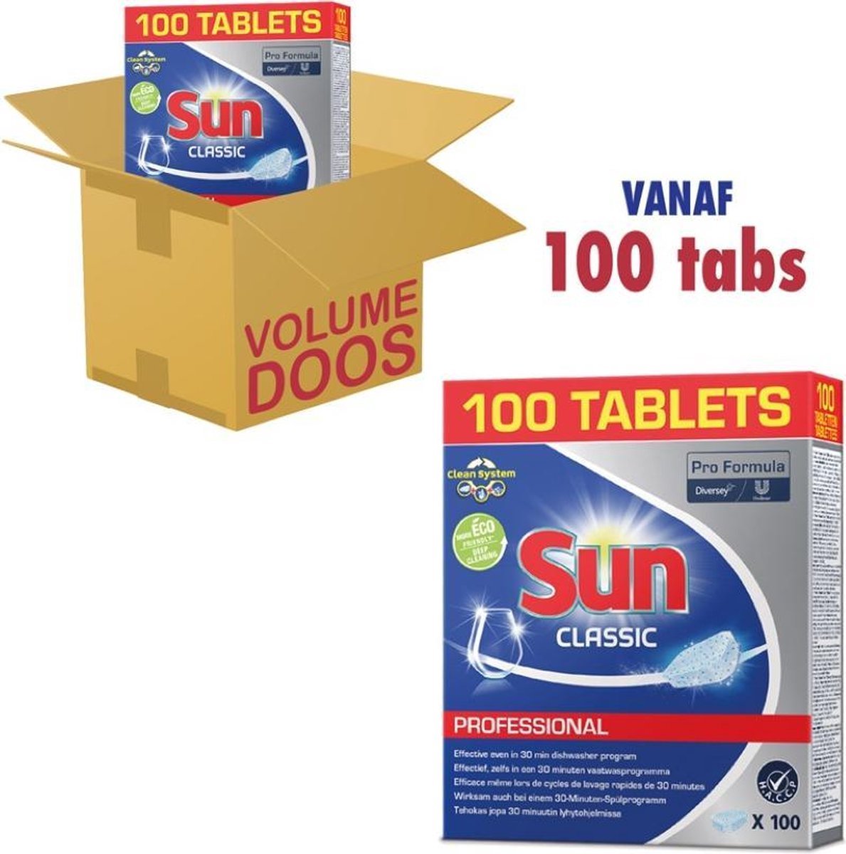 Sun Vaatwastabletten Classic - Professional - 100 stuks — afbeelding 2