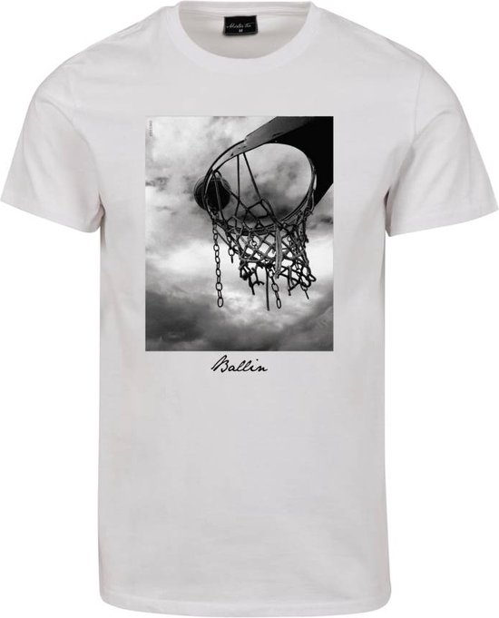 Mister Tee - Ballin 2.0 Heren T-shirt - XS - Wit