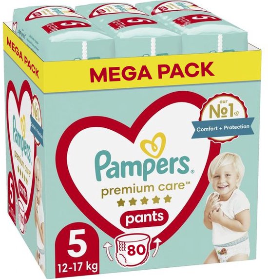 Pampers - 144 Couches-Culottes Pampers Premium Protection, Taille 5, 12-17  kg