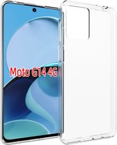Motorola Moto G14 Hoesje - MobyDefend Transparante TPU Gelcase - Volledig Doorzichtig - GSM Hoesje - Telefoonhoesje Geschikt Voor Motorola Moto G14