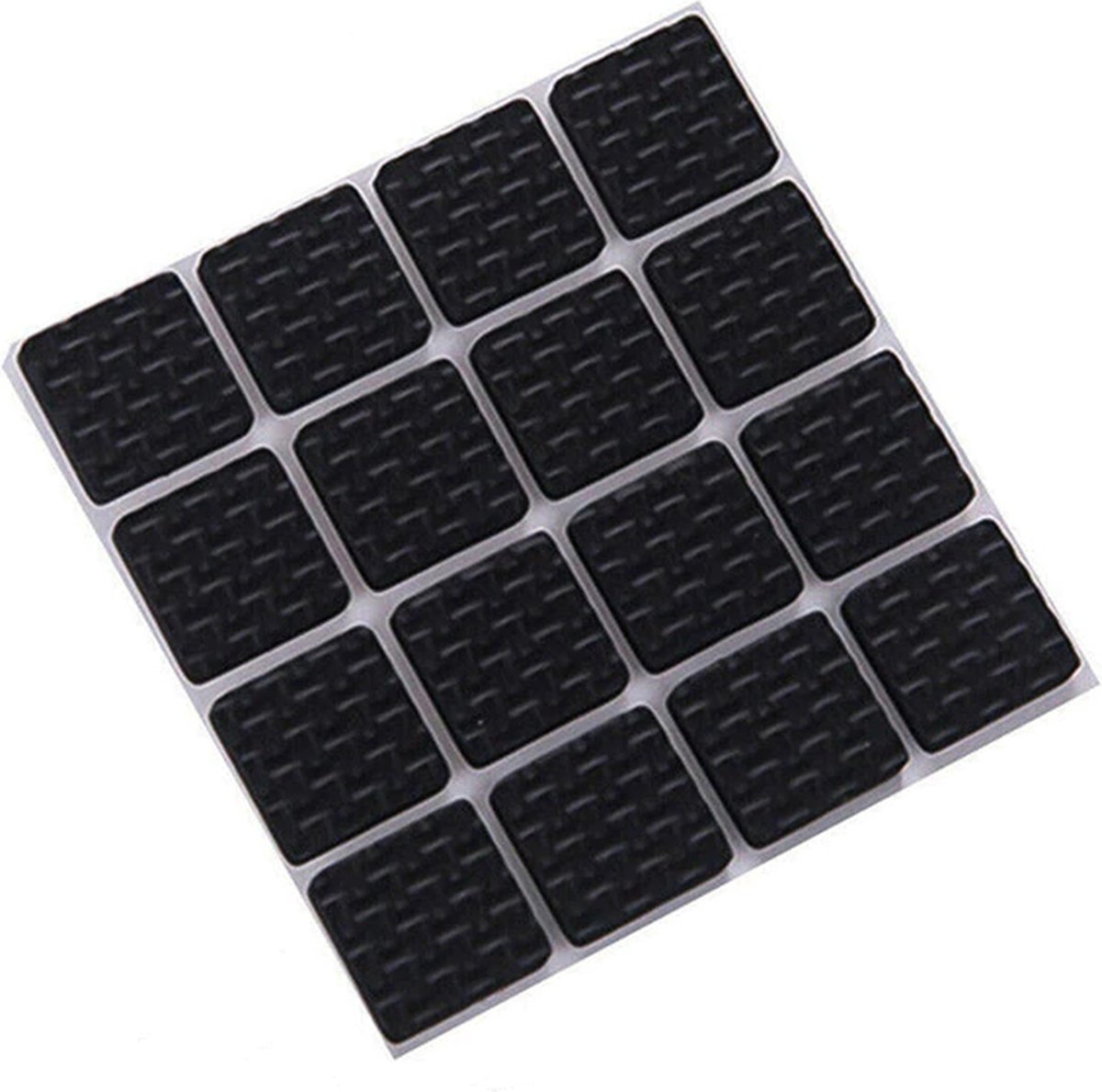 Gadgetpoint - Zelfklevend Meubelvilt - Antislip & Antikras Meubelonderzetters - Vloerbeschermers - Vierkant 16 stuks 2cm