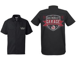 Gas Monkey Garage Worke-rs-hirt, Fron, Bolted Shield Black