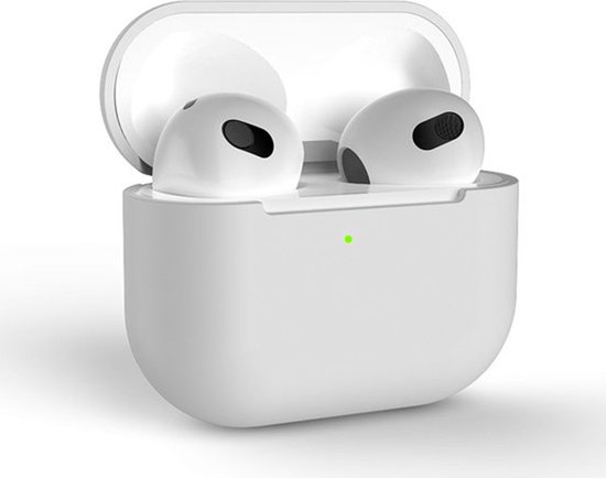 Hoesje in het Wit geschikt voor Apple AirPods 3 - TCH - Beschermhoes -  Siliconen -... | bol
