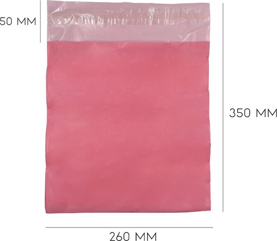 50 x Enveloppes en plastique opaques B4 - 25 x 35 cm Rose / Sacs de boutique en ligne pour vêtements / Sacs d'expédition / Enveloppes d'expédition / Sacs de courrier / Poly Mailer / Enveloppes postales en plastique