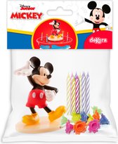 Taarttopper Disney Mickey mouse met 10 kaarsjes