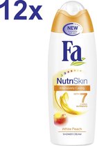 Fa - NutriSkin - White Peach - Douchecrème - 12x 250ml - Voordeelverpakking