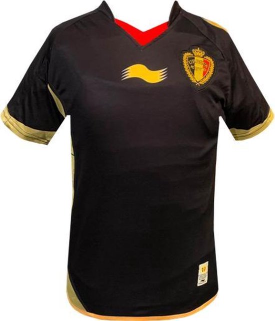 Foto: Rode duivels vintage official match shirt 2012 kinderen zwart maat 9 10 jaar