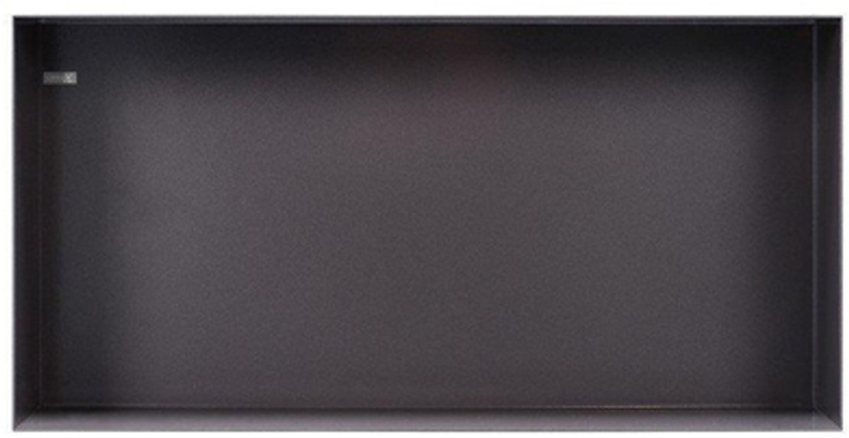 Looox Colour BoX inbouwnis - 60x30x10cm - RVS antraciet mat