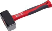 Hammer - 1250 g Gewicht kop - Hoofd van hoogwaardig staal - Comfortabele handgreep van glasvezel - Grondplaten / Sloop hamer / Sleg hamer / Beitel hamer / 2203660, Rood