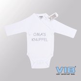 VIB® - Rompertje Luxe Katoen - Oma's Knuffel (Wit) - Babykleertjes - Baby cadeau